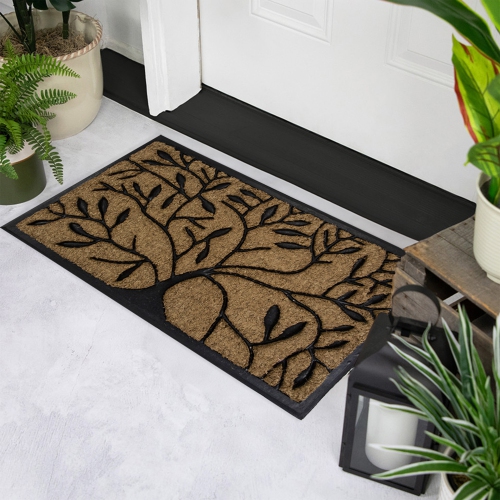 Tree of Life Rectangular Coir Door Mat 29.5" x 17.75"