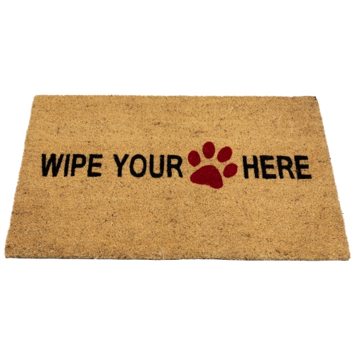 Animal Print "Wipe Your Paw Here" Doormat 30 x 18