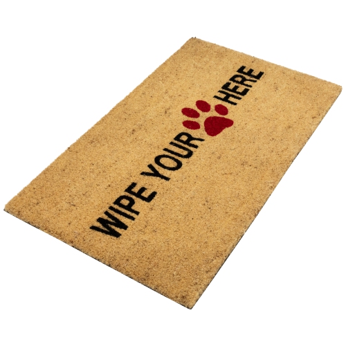 Animal Print "Wipe Your Paw Here" Doormat 30 x 18