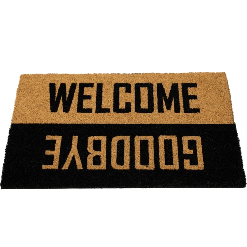 Natural Coir "Welcome Goodbye" Outdoor Doormat 18" x 30"