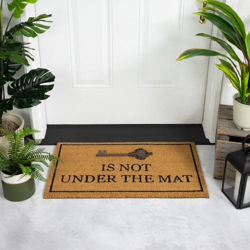 Key is Not Under the Mat Coir Outdoor Doormat 18" x 30"