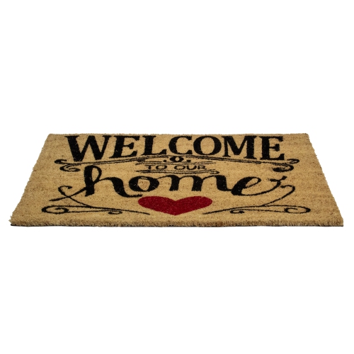 Natural Coir "Welcome To Our Home" Doormat 18" x 30"