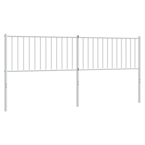 VIDAXL  Durable Metal Headboard for King Size Beds, Easy Assembly, Modern Style In White