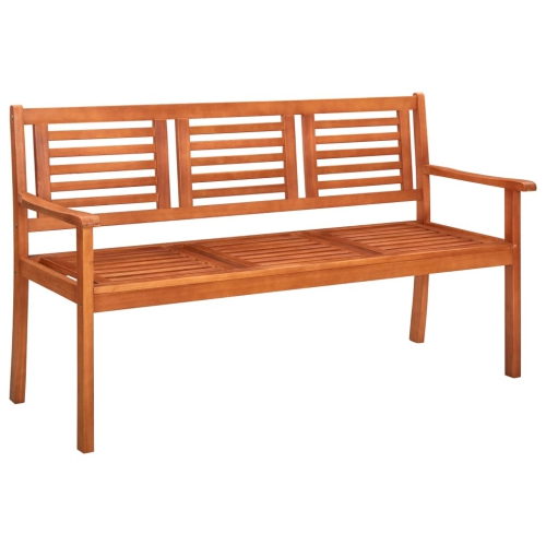 VIDAXL  3-Seater Garden Bench 150 Cm Solid Eucalyptus Wood