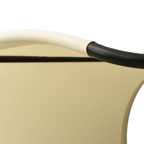 vidaXL Double Sun Lounger with Canopy Textilene Green and Cream