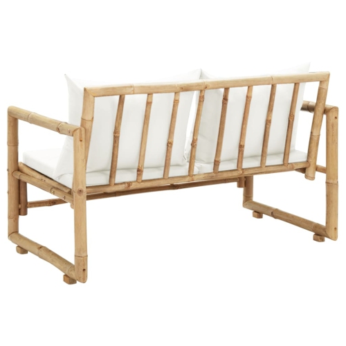 vidaXL 2 Seater Garden Sofa with Cushions Bamboo