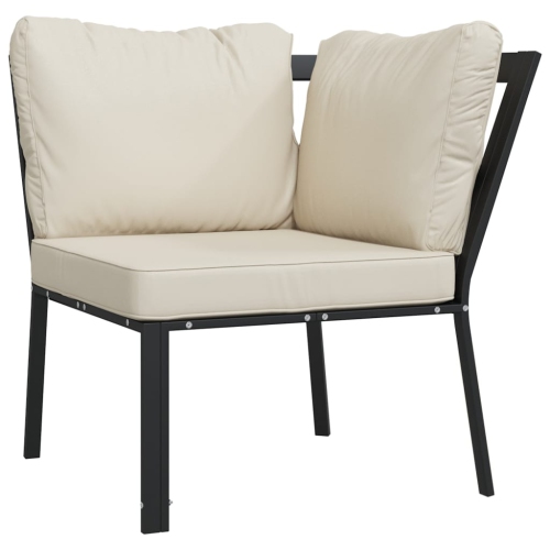 vidaXL Garden Chair with Sand Cushions 76x76x79 cm Steel
