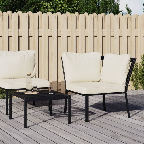 vidaXL Garden Chair with Sand Cushions 76x76x79 cm Steel