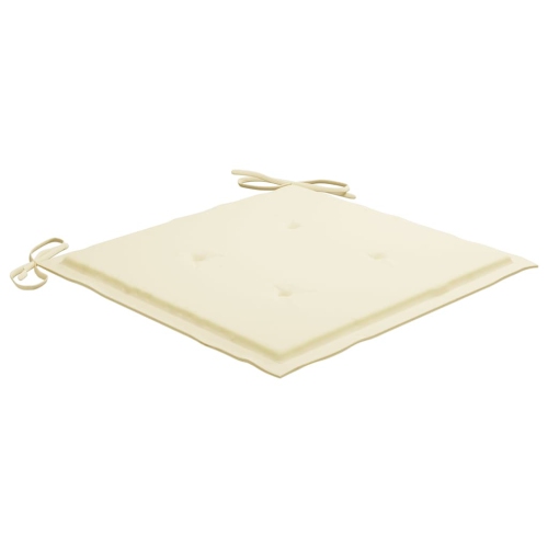 vidaXL Stackable Garden Chairs with Cushions 6 pcs Solid Teak Wood