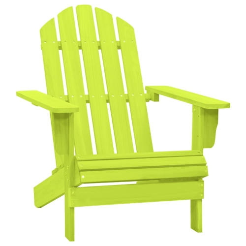 VIDAXL  Garden Adirondack Chair Solid Fir Wood Green