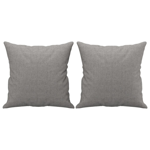 VIDAXL  Throw Pillows 2 PCs Light Grey 40X40 Cm Fabric