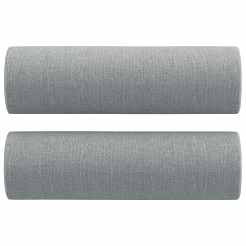 Grand coussin décoratif vidaXL en Ø15xtissu 50&nbsp;cm, gris pâle, 2 pièces