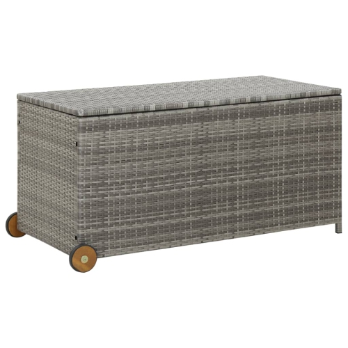 Boîte de rangement pour le jardin vidaXL gris clair 120x65x61&nbsp;cm poly rotin