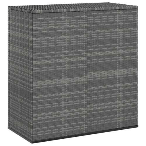 Boîte coussin de jardin en polyéthylène rotin, 100 x 49 x 103,5&nbsp;cm, gris