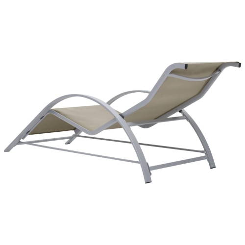 vidaXL Sunlounger Textilene and Aluminium Cream