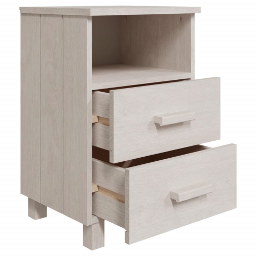 vidaXL Bedside Cabinets HAMAR 2 pcs White 40x35x62 cm Solid Wood