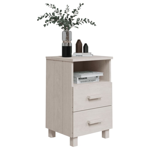 vidaXL Bedside Cabinets HAMAR 2 pcs White 40x35x62 cm Solid Wood
