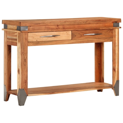 vidaXL Console Table 110x34x74 cm Solid Wood Acacia