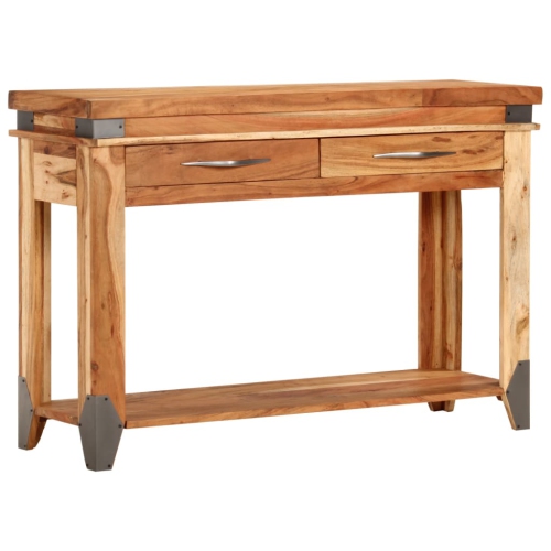 vidaXL Console Table 110x34x74 cm Solid Wood Acacia