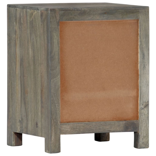 vidaXL Bedside Cabinet Grey 40x30x50 cm Solid Mango Wood