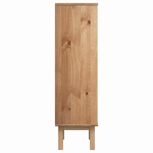 vidaXL Shoe Cabinet OTTA with 3 Drawers Brown&Grey Solid Wood Pine