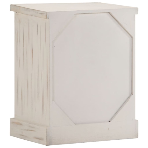 vidaXL Bedside Cabinet White 40x30x50 cm Solid Mango Wood