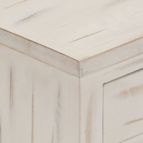 vidaXL Bedside Cabinet White 40x30x50 cm Solid Mango Wood