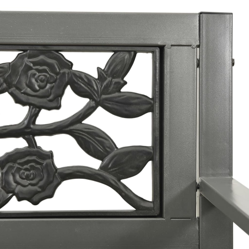 vidaXL Garden Bench 125 cm Steel Grey