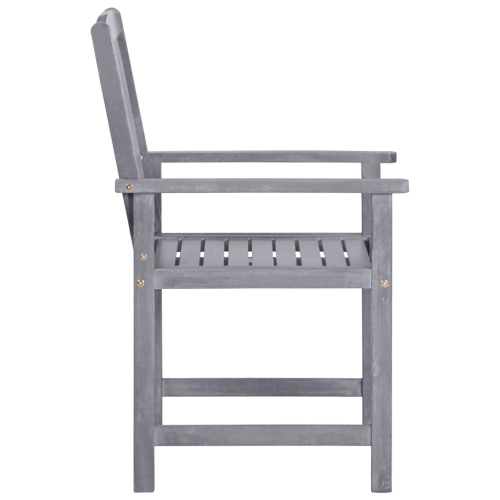 vidaXL Garden Chairs 4 pcs Solid Acacia Wood Grey
