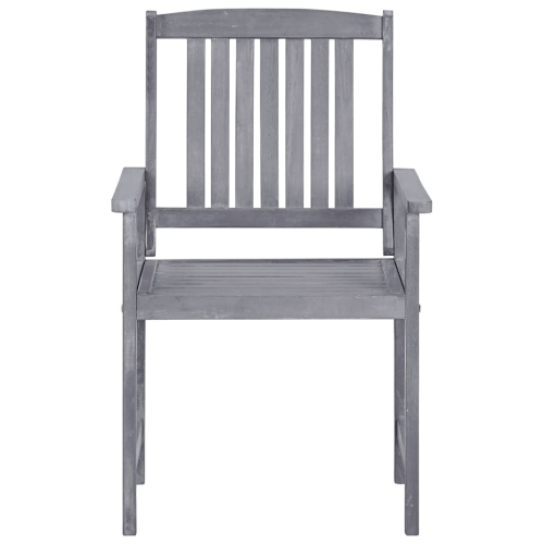 vidaXL Garden Chairs 4 pcs Solid Acacia Wood Grey