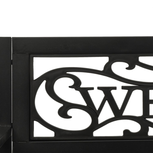 vidaXL Garden Swing Bench 125 cm Steel and Plastic Black