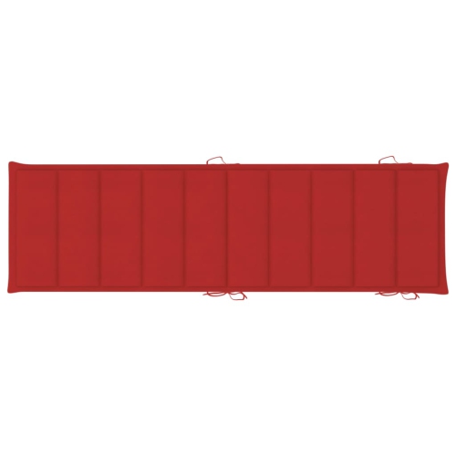 vidaXL Rocking Sun Lounger with Cushion Solid Teak Wood