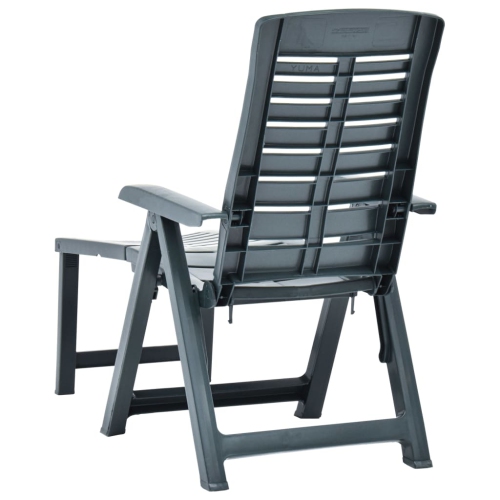 vidaXL Folding Sun Lounger Plastic Green