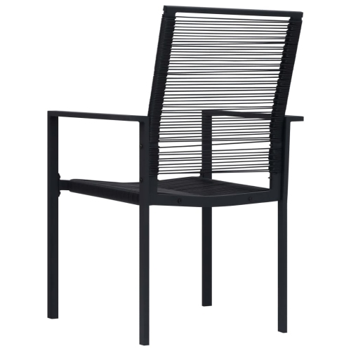 vidaXL Garden Chairs 2 pcs PVC Rattan Black