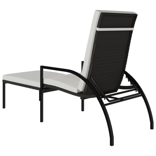 vidaXL Sun Loungers 2 pcs with Footrest PE Rattan Brown
