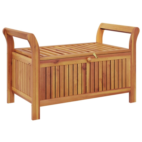 vidaXL Garden Storage Bench with Cushion 91 cm Solid Wood Acacia