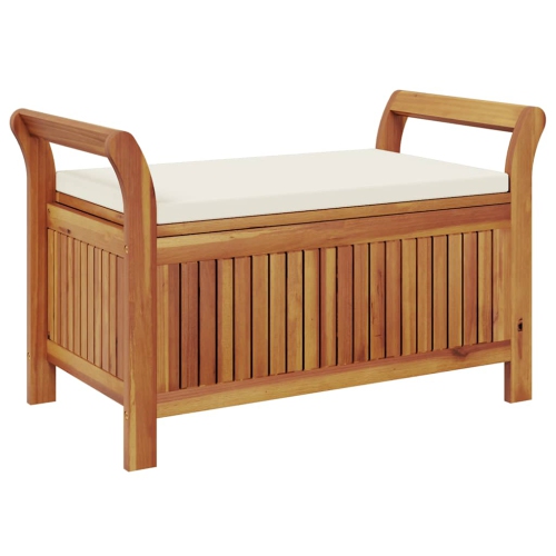 vidaXL Garden Storage Bench with Cushion 91 cm Solid Wood Acacia