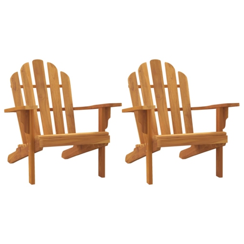 vidaXL Garden Adirondack Chairs 2 pcs 79x95x92 cm Solid Wood Teak