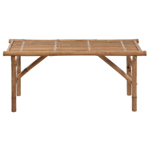 vidaXL Folding Garden Bench with Cushion 118 cm Bamboo