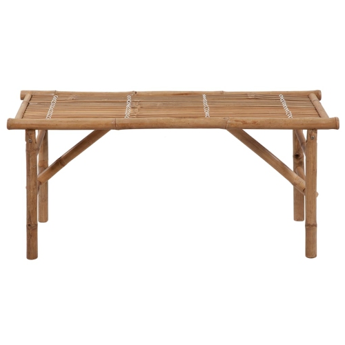 vidaXL Folding Garden Bench with Cushion 118 cm Bamboo