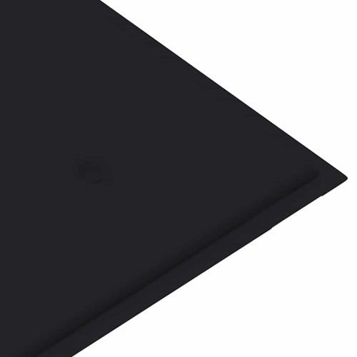 Banc de musculation en Batavia avec coussin noir en teck massif 120 cm