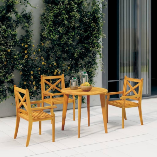 vidaXL Outdoor Dining Chairs 3 pcs Solid Wood Acacia