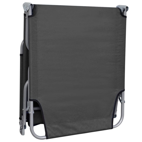 vidaXL Foldable Sunlounger with Adjustable Backrest Grey