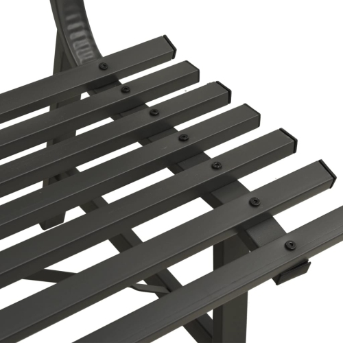 vidaXL Garden Bench 110 cm Steel Black