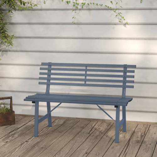 VIDAXL  Garden Bench 110 Cm Steel Grey