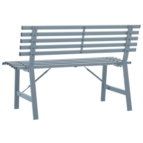 vidaXL Garden Bench 110 cm Steel Grey