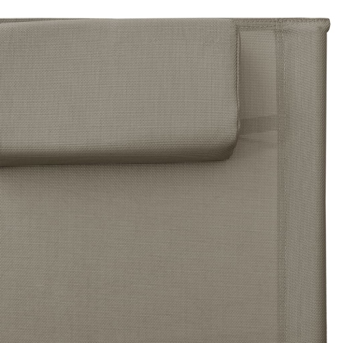 vidaXL Sun Lounger Textilene Taupe and Grey