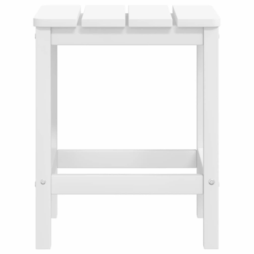 vidaXL Garden Adirondack Chair with Footstool & Table HDPE White
