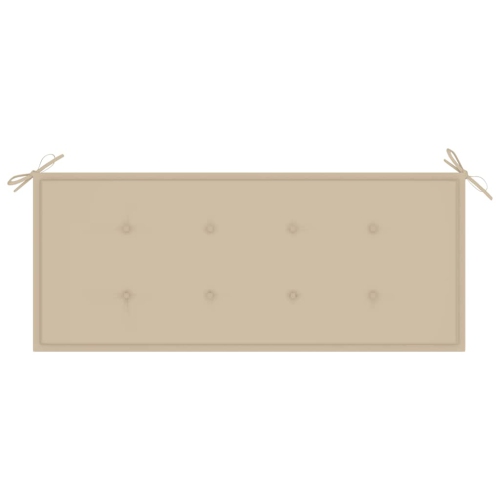 vidaXL Folding Garden Bench with Cushion 118 cm Bamboo