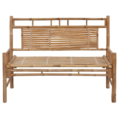 Banc de jardin vidaXL avec coussin en bambou 120&nbsp;cm